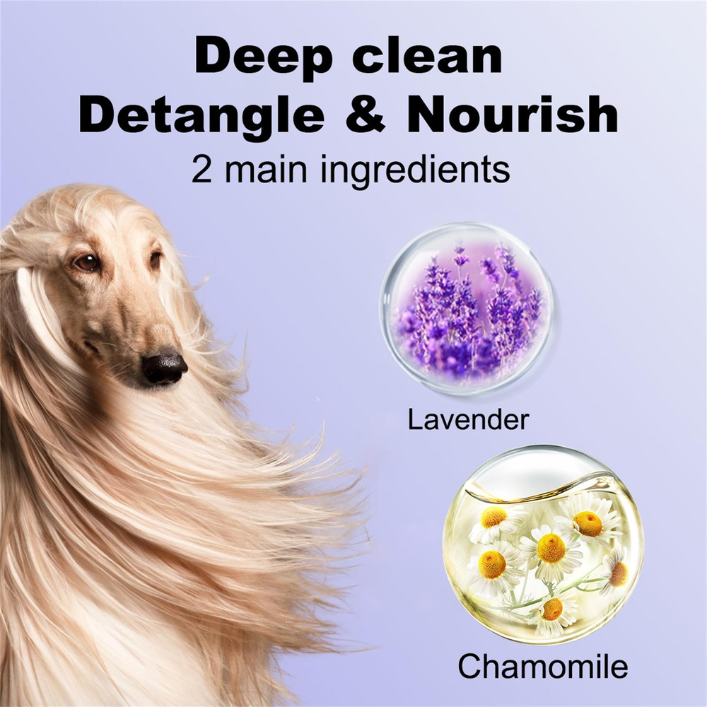 Dog Shampoo 4 In 1 Lavender Chamomile Pet Wash Cleanses Conditions Smoothes Moisturizes Gentle Pet 1
