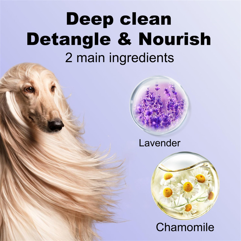Dog Shampoo 4 In 1 Lavender Chamomile Pet Wash Cleanses Conditions Smoothes Moisturizes Gentle Pet 1