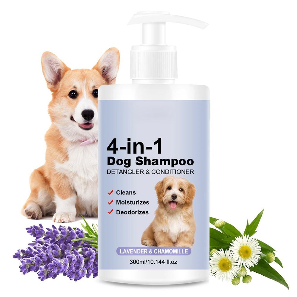 Dog Shampoo 4 In 1 Lavender Chamomile Pet Wash Cleanses Conditions Smoothes Moisturizes Gentle Pet 2