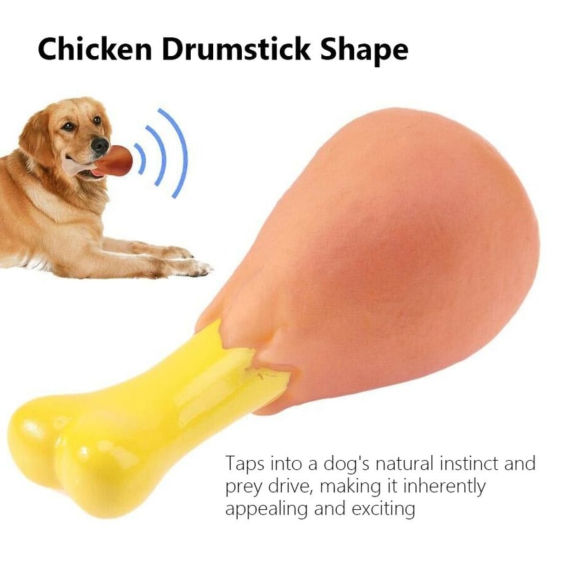 Rubber Chicken Leg Toy Fun Squeaky Chew For Dogs Puppies Interactive Pet Supplies Gifts 7