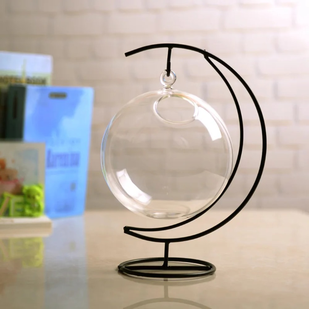 Suspended Transparent Hanging Glass Fish Tank Infusion Bottle Aquarium 3
