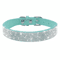Bling Rhinestone Leather Pet Collar Leash Set For SmallMedium Dogs Cats 4