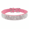 Bling Rhinestone Leather Pet Collar Leash Set For SmallMedium Dogs Cats 5