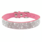 Bling Rhinestone Leather Pet Collar Leash Set For SmallMedium Dogs Cats 5
