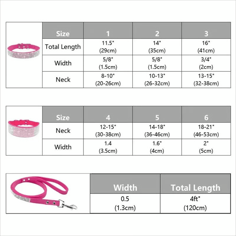 Bling Rhinestone Leather Pet Collar Leash Set For SmallMedium Dogs Cats 2