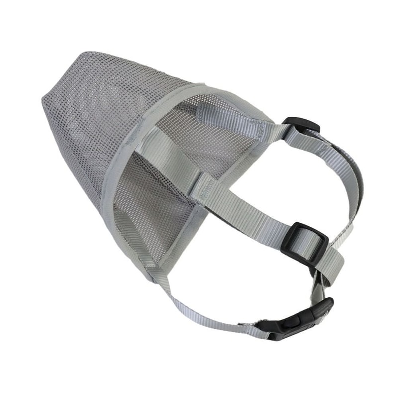 Adjustable Breathable Pet Dog Muzzle AntiBark Bite Mesh Mouth Cover 7