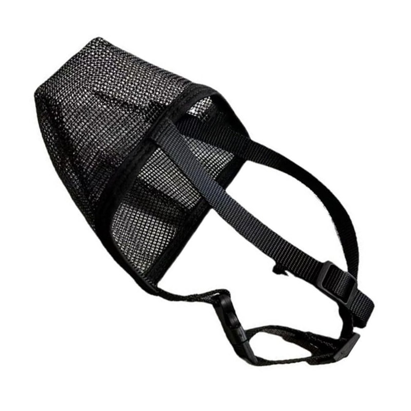 Adjustable Breathable Pet Dog Muzzle AntiBark Bite Mesh Mouth Cover 8