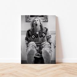 bathroom movie scene hanging dumb and dumber toilet canvas black and white funny restroom photo comedy art decor canvas