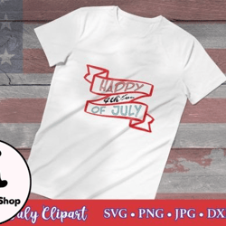 4th of july - happy 4th of july ribbon