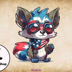 patriotic cat clipart 4th of july