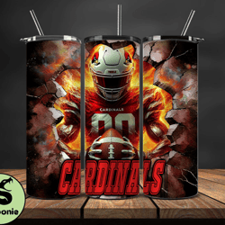 Arizona Cardinals Tumbler Wrap, Crack Hole Design, Logo NFL Football, Sports Tumbler Png, Tumbler Design 08
