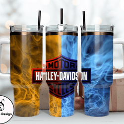 harley 40 oz tumbler, harley tumbler wrap, harley davidson logo, design 20 morales