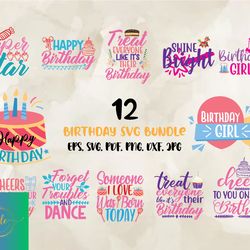 merry christmas birthday bundle, birthday svg, happy birthday png, t-shirt designs 22