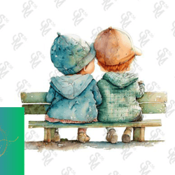 baby boy and baby girl valentine day