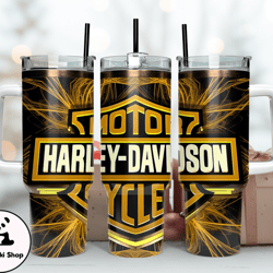 harley 40 oz tumbler, harley tumbler wrap, harley davidson logo, design 36