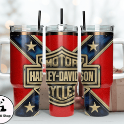 harley 40 oz tumbler, harley tumbler wrap, harley davidson logo, design 37