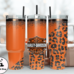 harley 40 oz tumbler, harley tumbler wrap, harley davidson logo, design 39