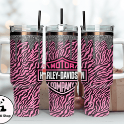 harley 40 oz tumbler, harley tumbler wrap, harley davidson logo, design 43