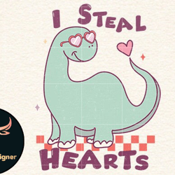 i steal hearts dinosaur valentine png