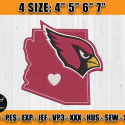 Cardinals Embroidery, NFL Cardinals Embroidery, NFL Machine Embroidery Digital, 4 sizes Machine Emb Files -11 - Martin