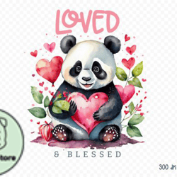 Loved  Blessed  Valentines Day PNG Design 127