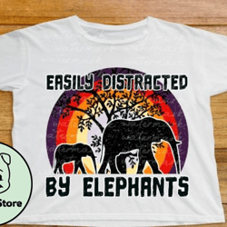 Easily Distracted by Elephants Png Design 53