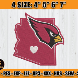 Cardinals Embroidery, NFL Cardinals Embroidery, NFL Machine Embroidery Digital, 4 sizes Machine Emb Files -11 - Abadin
