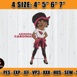 Cardinals Embroidery, Betty Boop Embroidery, NFL Machine Embroidery Digital, 4 sizes Machine Emb Files -17 - Abadin