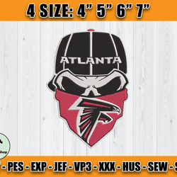 Atlanta Falcons Embroidery, NFL Falcons Embroidery, NFL Machine Embroidery Digital, 4 sizes Machine Emb Files -01-Abadin