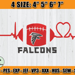 Atlanta Falcons Embroidery, NFL Falcons Embroidery, NFL Machine Embroidery Digital, 4 sizes Machine Emb Files-04-Abadin