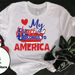 My Heart Belongs to America T-shirt Design 113