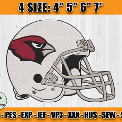 Cardinals Embroidery, NFL Cardinals Embroidery, NFL Machine Embroidery Digital, 4 sizes Machine Emb Files - 03 - Whit
