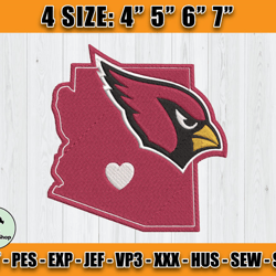 Cardinals Embroidery, NFL Cardinals Embroidery, NFL Machine Embroidery Digital, 4 sizes Machine Emb Files -11 - Whit