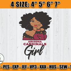 Cardinals Embroidery, NFL Girls Embroidery, NFL Machine Embroidery Digital, 4 sizes Machine Emb Files -12 - Whitmer