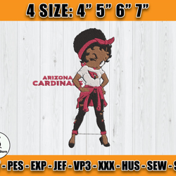 Cardinals Embroidery, Betty Boop Embroidery, NFL Machine Embroidery Digital, 4 sizes Machine Emb Files -17 - Whitmer