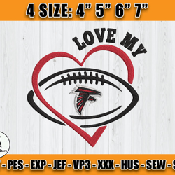 Atlanta Falcons Embroidery, NFL Falcons Embroidery, NFL Machine Embroidery Digital, 4 sizes Machine Emb Files-08-Whitmer