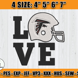 Atlanta Falcons Embroidery, NFL Falcons Embroidery, NFL Machine Embroidery Digital, 4 sizes Machine Emb Files -12-Whitme