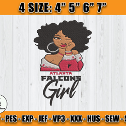 Atlanta Falcons Embroidery, NFL Girls Embroidery, NFL Machine Embroidery Digital, 4 sizes Machine Emb Files -21-Whitmer