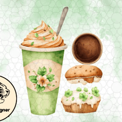 st patricks day coffee cup clipart