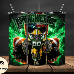 Green Bay Packers Fire Tumbler Wraps, ,Nfl Png,Nfl Teams, Nfl Sports, NFL Design Png, Design by Obryant Shop12