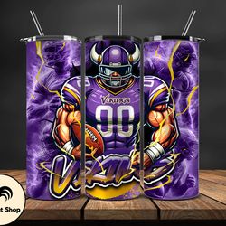 Minnesota VikingsTumbler Wrap, NFL Logo Tumbler Png, Nfl Sports, NFL Design Png, Design by Obryant Shop-21