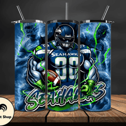 Seattle SeahawksTumbler Wrap, NFL Logo Tumbler Png, Nfl Sports, NFL Design Png, Design by Obryant Shop-29