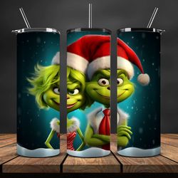 Grinchmas Christmas 3D Inflated Puffy Tumbler Wrap Png, Christmas 3D Tumbler Wrap, Grinchmas Tumbler PNG 31