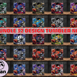 Bundle 32 Design NFL Teams, NFL Logo, Tumbler Design, Design Bundle Football, NFL Tumbler Design, Design by Evan 05