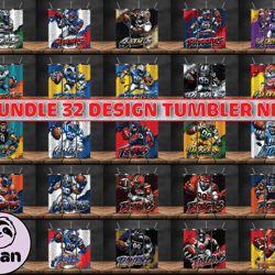 Bundle 32 Design NFL Teams, NFL Logo, Tumbler Design, Design Bundle Football, NFL Tumbler Design, Design by Evan 10