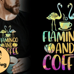 Flamingo and Coffee T-shirt