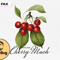 Vintage Cherries Quote PNG Sublimation