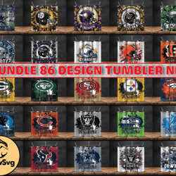 Bundle 86 Design NFL Teams, NFL Logo, Tumbler Design, Design Bundle Football, NFL Tumbler Design 20