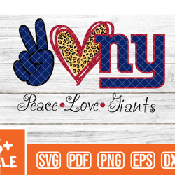 New York Giants Svg , Peace Love  NfL Svg, Team Nfl Svg 24