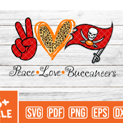 Tampa Bay Buccaneers Svg , Peace Love  NfL Svg, Team Nfl Svg 31